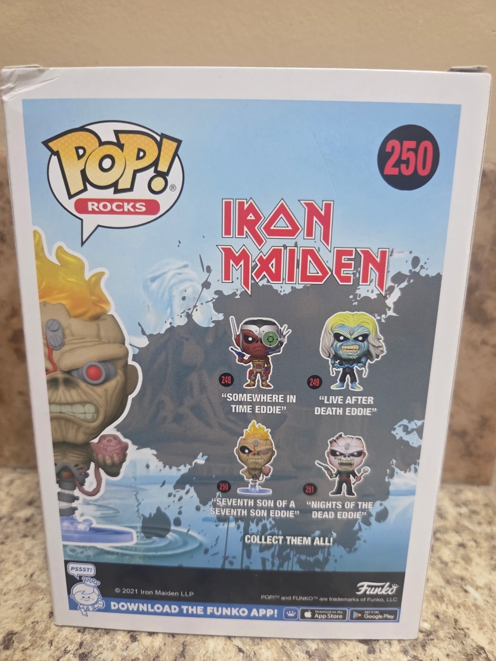 Funko Pop! Rocks Iron Maiden Eddie Figure Box - Blue, Red, Yellow, Black NEW - Picture 2 of 4